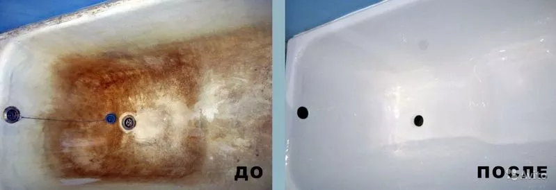 Реставрация эмали ванн жидким акрилом